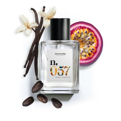 Noteworthy n,057 Sweet Embrace Eau De Parfum - Vanilla, Passionfruit, Tonka Bean Sophisticated, Warm Fragrance for Any Occasion Long-lasting Unisex Perfume for Women Men (50ml)