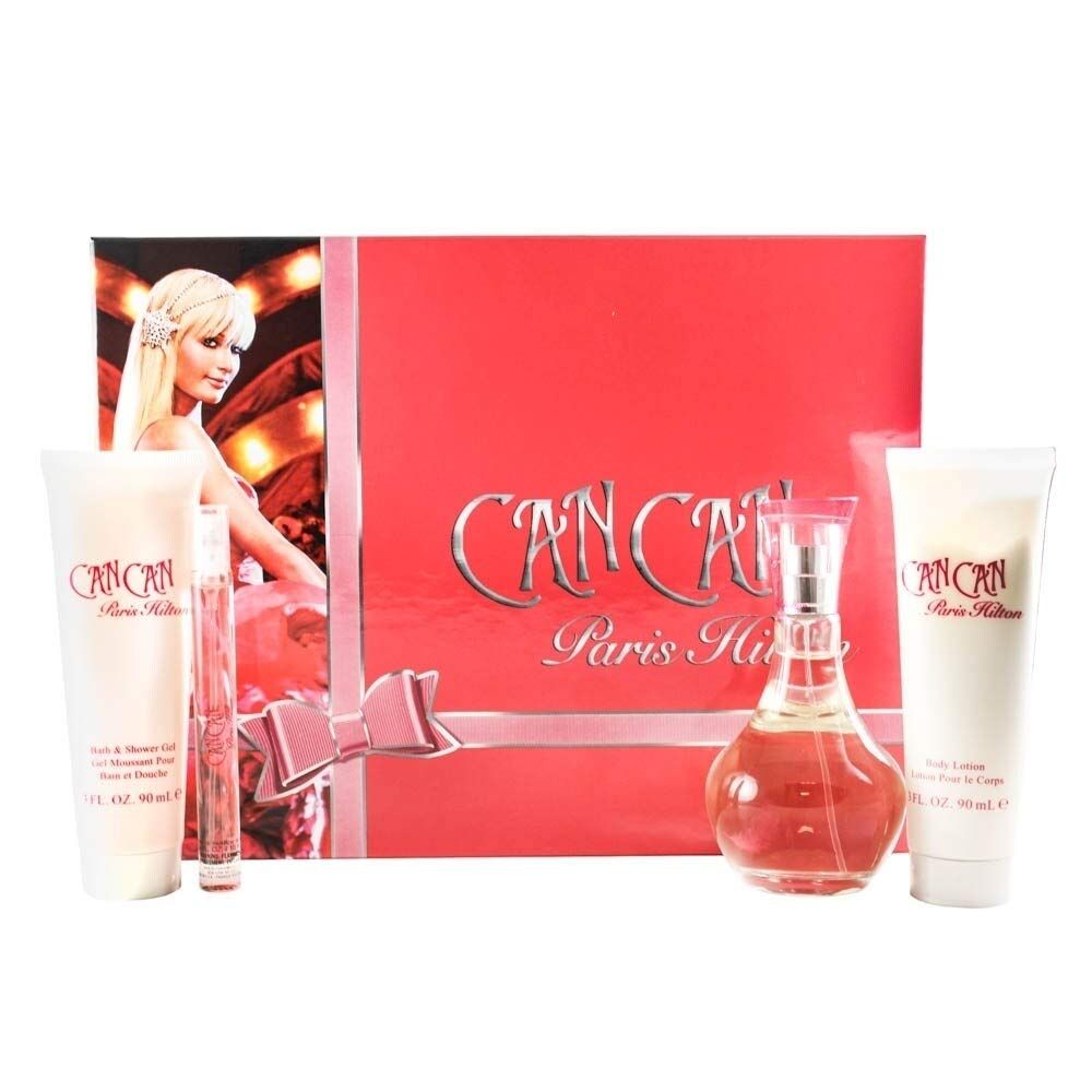 Paris Hilton Fragrance Set, 3.4 Fl Oz - Can 4 Pc. Gift Set (Edp Spray, Body Lotion, Bath Shower Gel), Cruelty Free