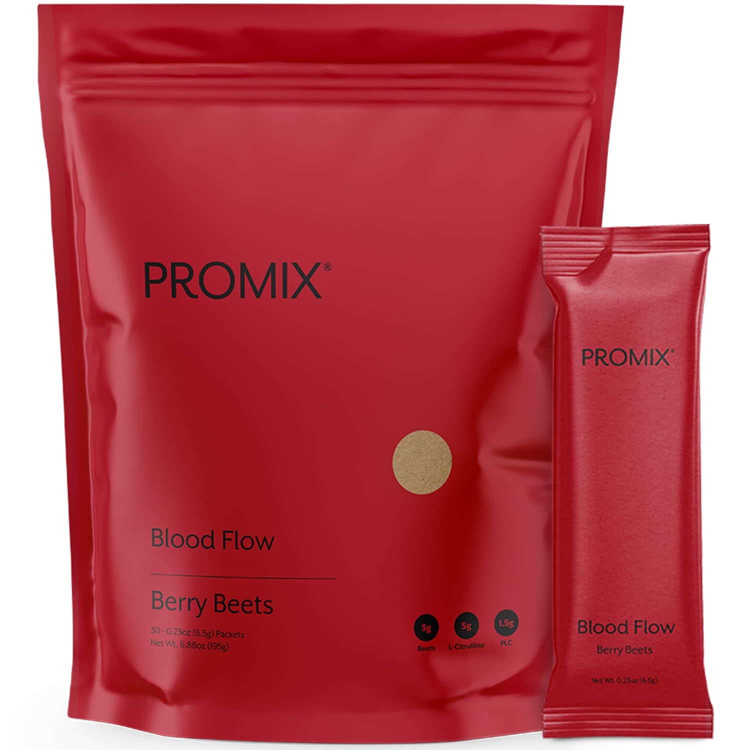 ProMix Nutrition Blood Flow - Nitric Oxide Supplement with Organic US Beet Root Powde - Cold Pressed, Low Temp Dehydration - 30 Servings