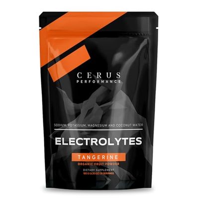 Cerus Performance Electrolyte Powder - Tangerine Flavor, 30 Servings, Zero Sugar, Coconut Water Powder Real Fruit, Endurance Recovery