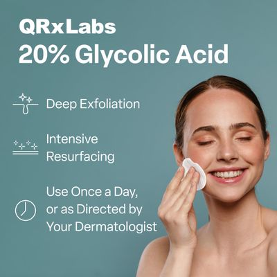 Glycolic Acid 20 Resurfacing Pads for Face Body with Vitamins B5, C E, Green Tea, Calendula, Allantoin - Exfoliates Surface Skin and Reduces Appearance of Fine Lines and Wrinkles - Peel Pads