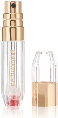 Perfume Pod Crystal Refllble Fragrance Atomizer with 65 Sprays, 5 ml, Gold