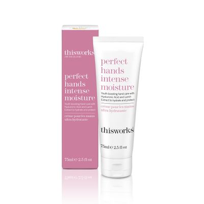 THISWORKS Perfect Hands Intense Moisture, 75ml, Hydrating Hand Cream Enriched with Larch Extract, Coconut and Fragranced Botanicals, Youth-Boosting Hand Moisturiser for Dry Skin
