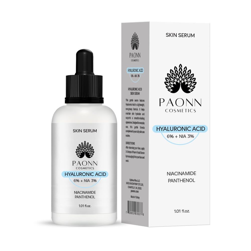 Hyaluronic Acid Serum for Face, Deep Hydration Plumping, Lightweight, No Fragrance, Skin Smoothing, Moisture-Locking Effect