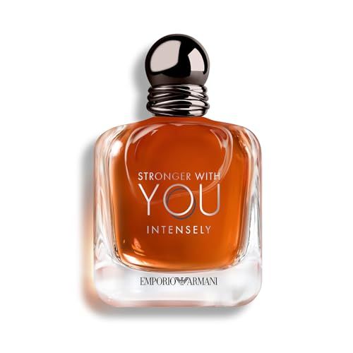 Armani Beauty - Stronger With You Intensely - Cologne for Men - Fougre Ambery Woody Mens Fragrance - Pink Pepper, Lavender, Vanilla Notes - 3.3 Fl Oz