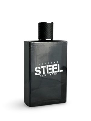 United Scents Cologne STEEL New York Eau de Parfum for Men, 3.4 Fl Oz, Grapefruit, Bergamot, Pepper, Ginger, Sage, Lavender, Wood, Moss, Suede
