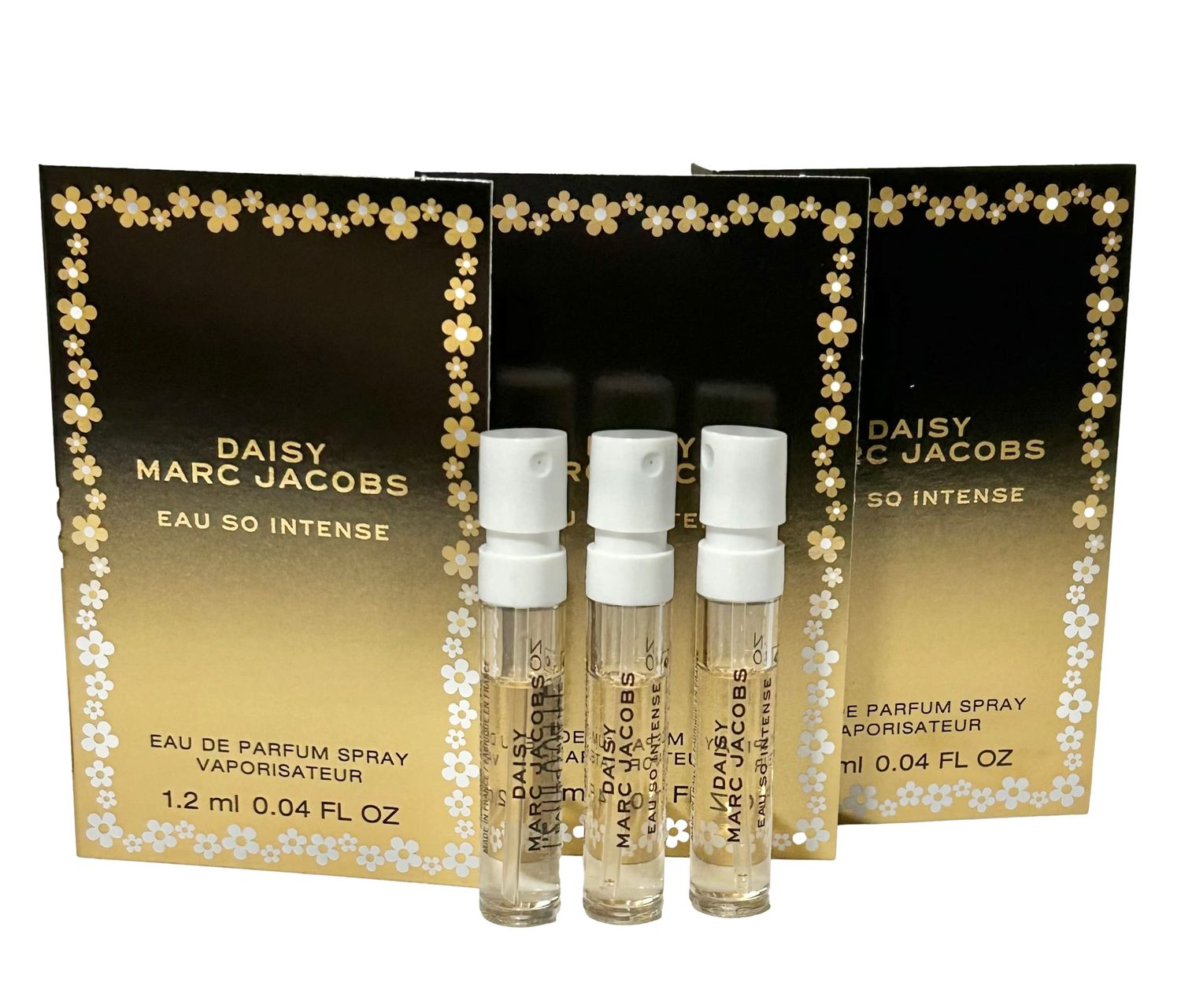 Marc Jacobs Daisy Eau So Intense Sample Women Perfume Spray 1.2 ml 0.04 oz - set of 3