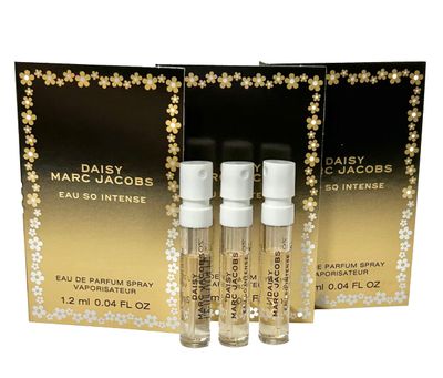Marc Jacobs Daisy Eau So Intense Sample Women Perfume Spray 1.2 ml 0.04 oz - set of 3