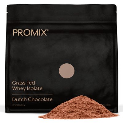 Promix Whey Protein Isolate Powder, Chocolate - 2.5lb - Grass-Fed 100 All Natural - Post Workout Fitness Nutrition Shakes, Smoothies, Baking Cooking Recipes - Gluten-Free Keto-Friendly
