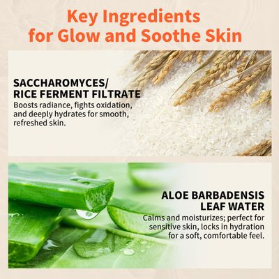 RAZUYEN 200ml 6.76Fl Oz Rice Toner with Aloe Leaf Water, Niacinamide and Centella Asiatica, Milky Toner for Soothing and Glowing Skin, Vegan Face Toner, Alcohol and Fragrance Free