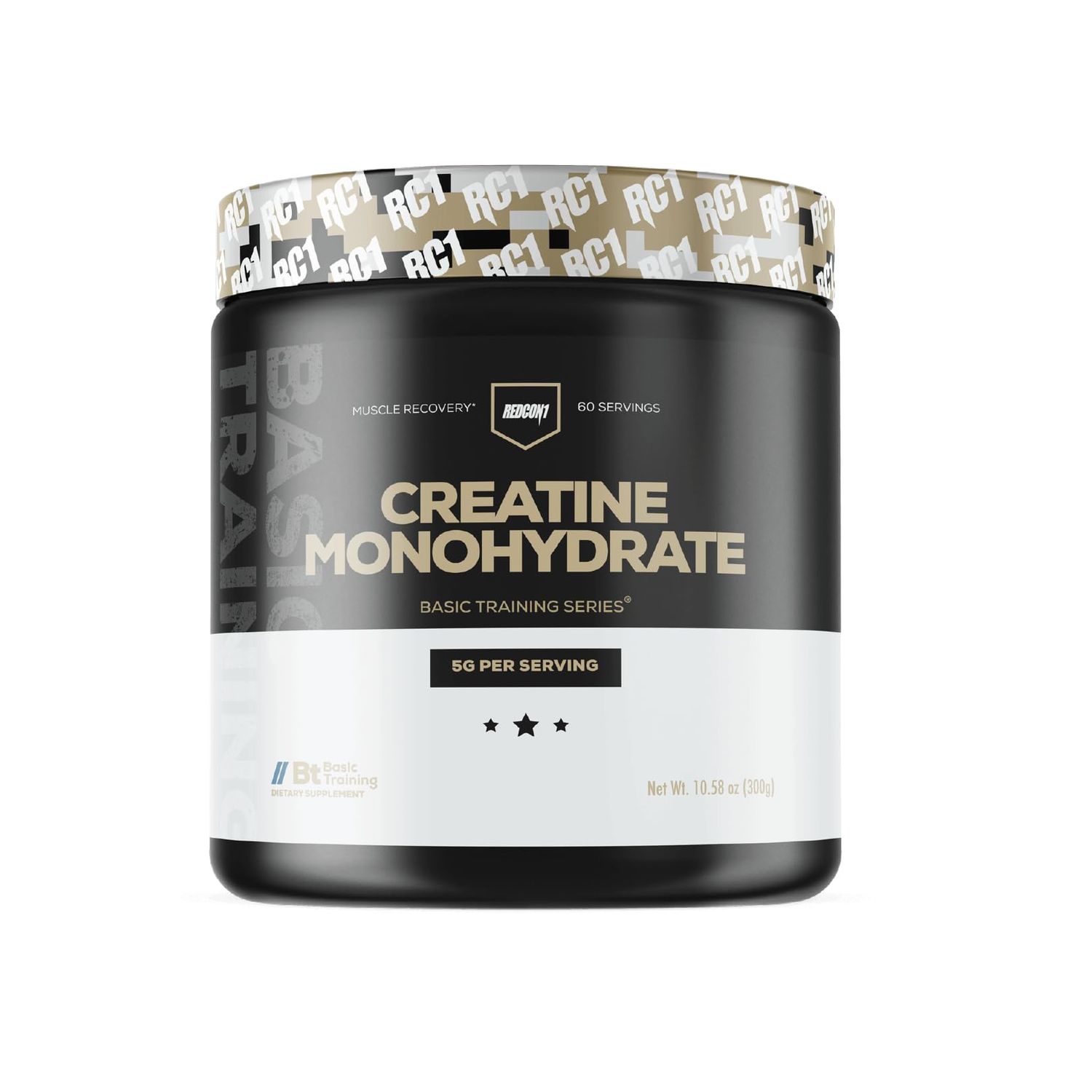 REDCON1 Creatine Monohydrate - Keto Friendly Vegan Pre Post Workout Supplement - Creatine Powder to Support Recovery Athletic Performance (60 Servings)