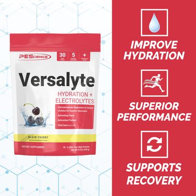 PEScience Versalyte Keto Electrolyte Powder, Sugar Free, Black Cherry, 30 Single Serving Packets, Hydration Powder