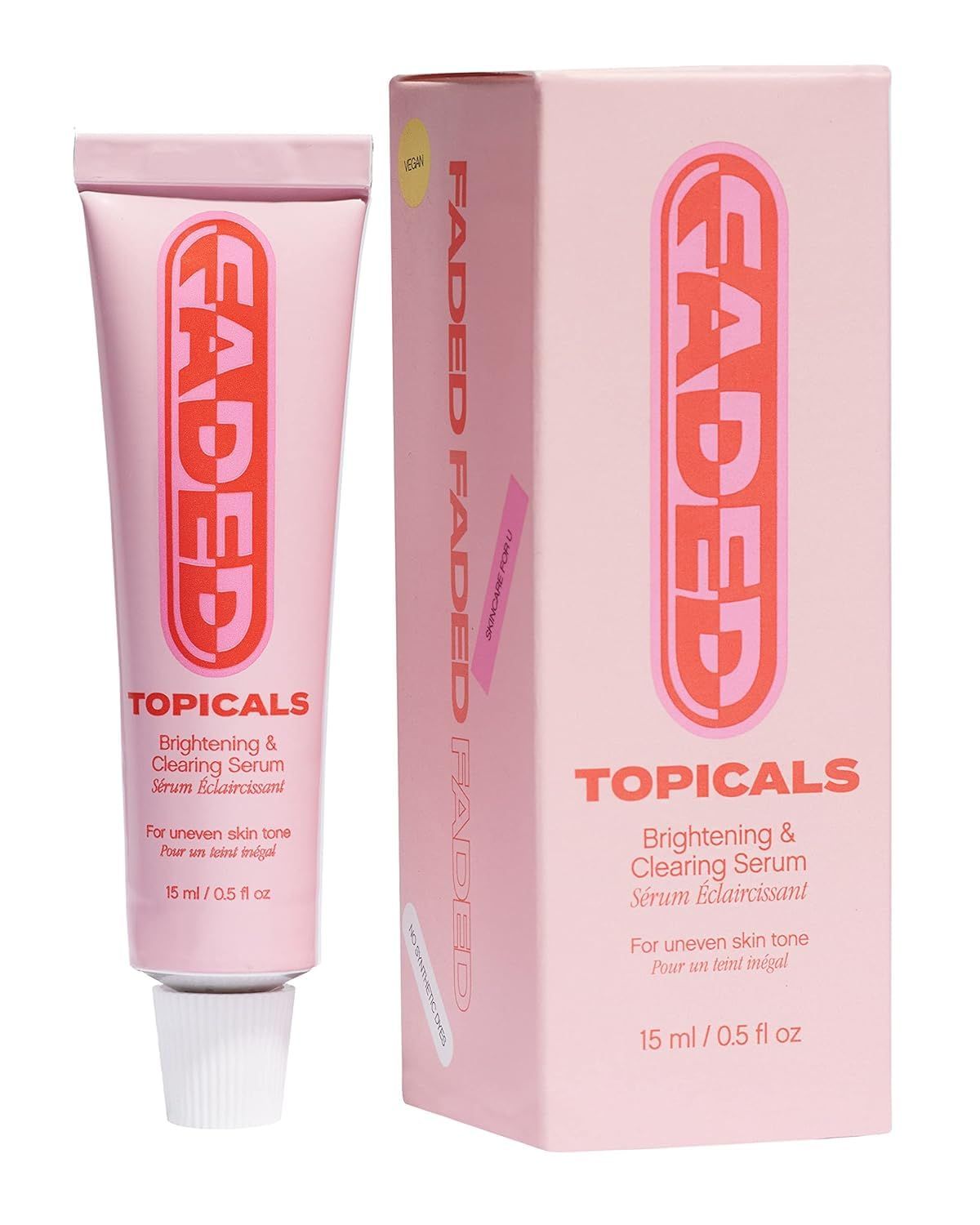 Topicals Faded Brightening and Clearing Serum Reduces Discoloration, Post-Blemish Marks, Scars and Spots Contains Kojic Acid and Niacinamide Dermatologist-tested, Vegan, Cruelty-Free (0.5 Fl Oz)