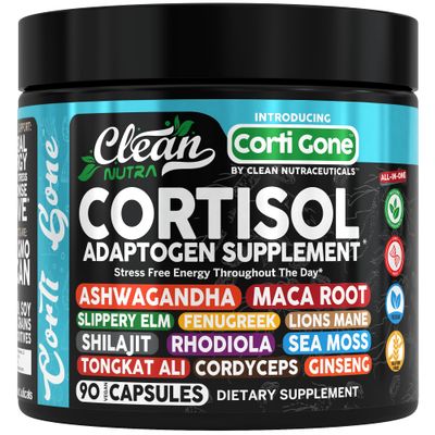 Corti Gone Cortisol Supplements For Women Maca Root Ashwagandha Cortisol Detox Manager Reducer Slippery Elm Fenugreek Lions Mane Shilajit Rhodiola Sea Moss Tongkat Ali Cordyceps Ginseng Beet Root