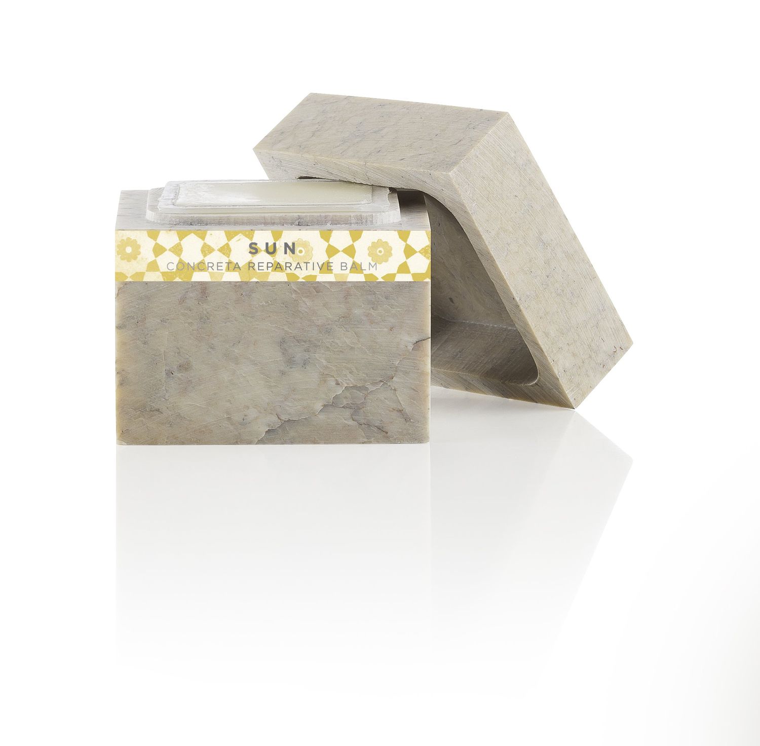 Zents Concreta Firming Repair Balm Solid Parfum (Sun Fragrance) Moisturizing Shea Butter Coconut Oil for Skin 1.25 fl oz