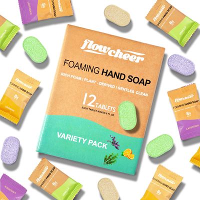 flowcheer Foaming Hand Soap Tablet Refills-12 pack Makes 96 fl oz (12 x 8 fl oz Bottles)-Variety Fragrance Refills Tablets for Using With Foaming Hand Soap Dispenser(Not Included) Only