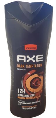 AXE Dark Temptation Scent Cleansing Body Wash Refreshing Fragrance 16 Oz (Pack of 3)