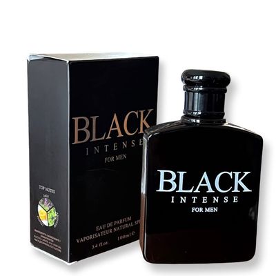 BLACK INTENSE for Men Eau de Parfum for Men - 3.4 Fl Oz - Perfect blend of Sage, Lemon and Absinthe for a Sophisticated Scent
