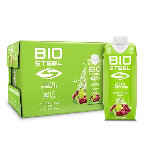 BioSteel Cherry Lime Sports Drink, 12-Pack Sugar Free with Essential Element Electrolytes - Clean Rapid Hydration and Advanced Recovery for Optimal Performance - Caffeine Free, Keto Friendly