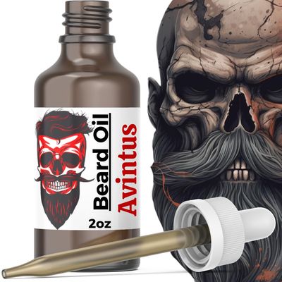 Frank SCENTS Anti-Aging Beard, Skin Hair Cologne Oil 2oz Luxury Blend with Plant Retinol 11 Natural Oils (Avntus)