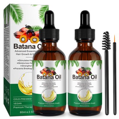 2 Pack Batana Oil for Hair Growth,100 Pure and Natural Batana Oil Organic Enhances Hair Skin Radiance Nourishment of Women and Men 120ml