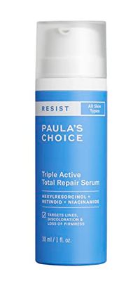 Paulas Choice RESIST Triple Active Total Repair Serum, 3-in-1 Serum for Wrinkles, Dark Spots Loss of Firmness with Niacinamide Retinoid, Fragrance-Free Paraben-Free, 1 Fl Oz