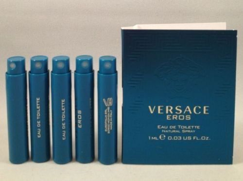 Versace 5 Eros EDT Travel Sample Spray Vial 0.03 Oz1 Ml Each Lot