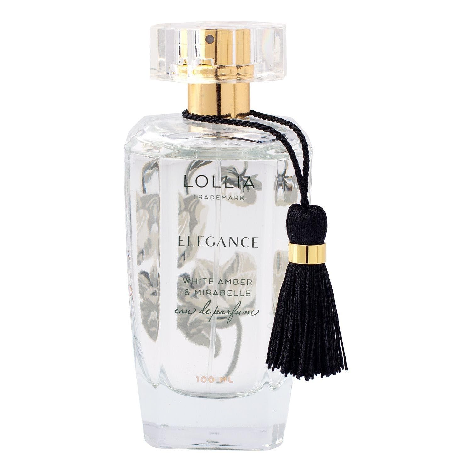Lollia Elegance Eau de Parfum, 3.4 fl. oz. - White Amber Mirabelle - Beautifully Captivating Perfume, Womens Perfume, Eau de Parfum Spray for Women, Womens Fragrance