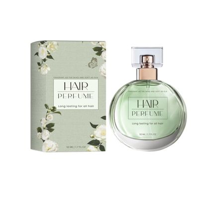 Hair Perfume with Nourishing Care - Long-Lasting Fragrance for All Hair Types - 50ml - Inspired by Floral Woody Notes - Strengthens Conditions Hair (green)