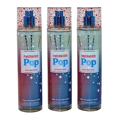 Bath Body Works Fragrance Mist 3-Pack 8oz Each (Firecracker Pop)