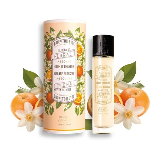 Panier des Sens - Orange Blossom Eau de Toilette 1.7 Floz - Sweet Enveloping Fragrance - Daily Light Perfume for Women - Parfum Crafted in Grasse, France - Gifts for Her - Elegant Packaging