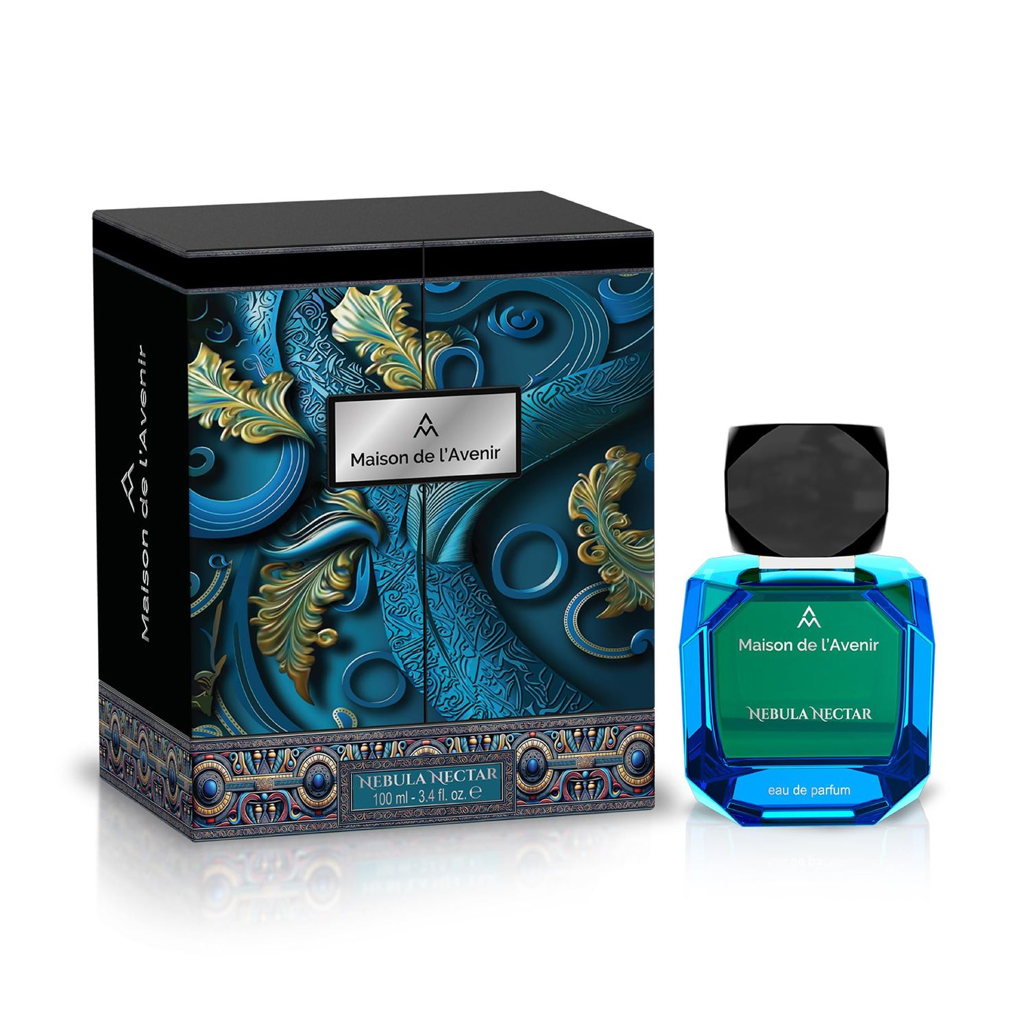Maison de l&#39;Avenir Nebula Nectar - ELIXIR COLLECTION Aromatic Woody Fragrance Unisex Cologne Perfume Natural Essential Oils Eau de Parfum (48 Hours) Made in UAE 100ml 3.4 fl. oz.