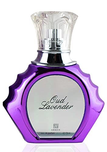 AHMED Oudh Lavender 75mL Oriental Fragrance with Bold, Fresh, Luxurious and Sensual Versatile Oudh Leather Accords by Al Maghribi Arabian Perfumes Dubai