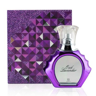 AHMED Oudh Lavender 75mL Oriental Fragrance with Bold, Fresh, Luxurious and Sensual Versatile Oudh Leather Accords by Al Maghribi Arabian Perfumes Dubai