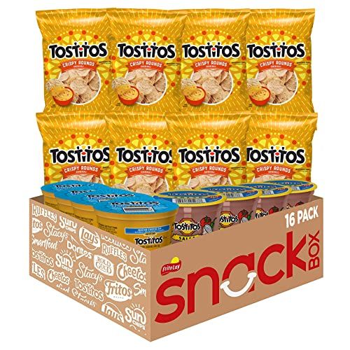 Tostitos Tortilla Chips Chip Salsa Pack, 3oz Tostitos Crispy Rounds 3.8oz Medium Salsa (16 count)
