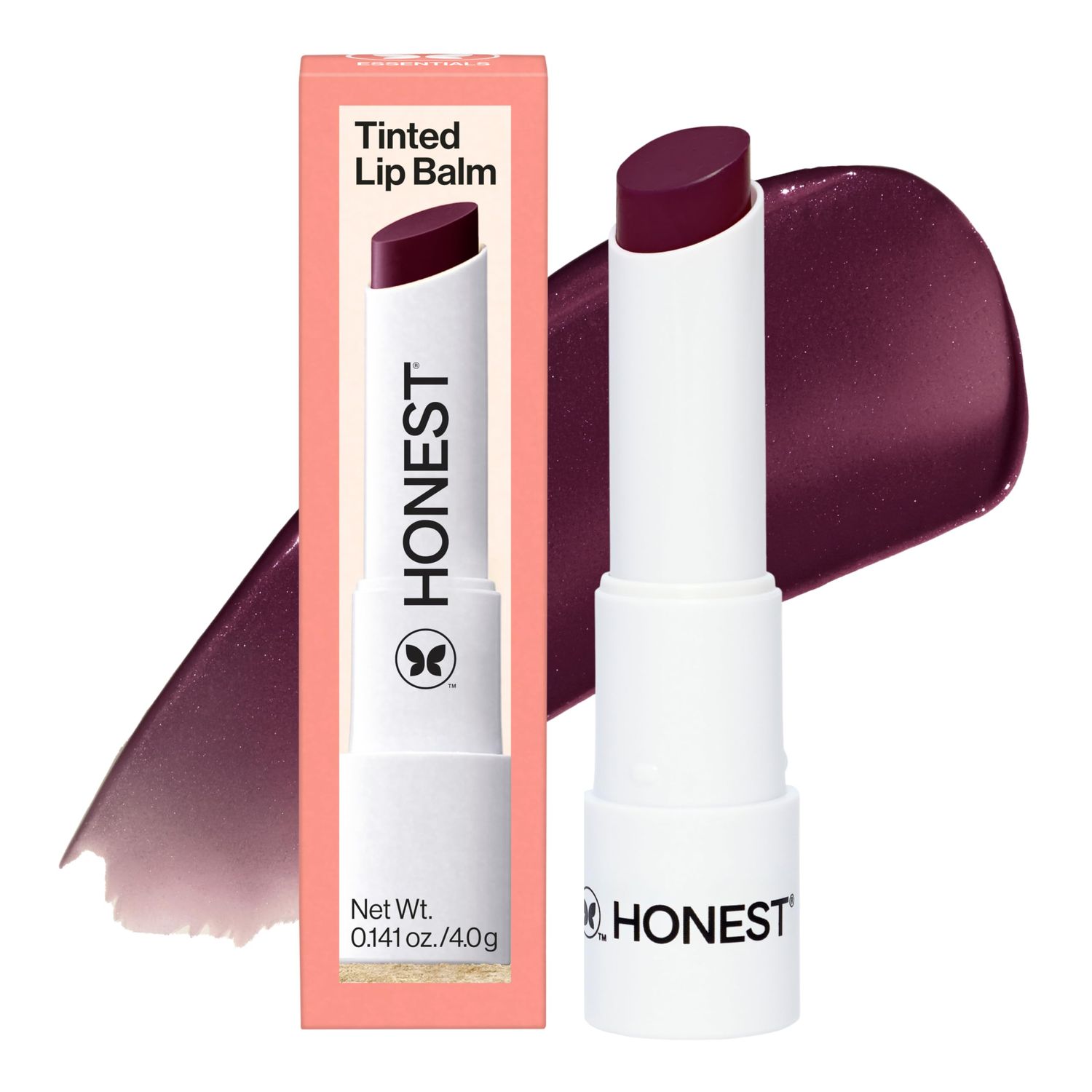Honest Beauty Moisturizing Vegan Tinted Lip Balm Antioxidant-rich Acai Extracts Avocado Oil Paraben Free Cruelty Free Plum Drop