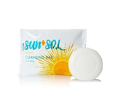 World Amenities - Sun Sol Bulk Luxurious Cleansing Bar With Warm Coconut Vanilla Fragrances, Pleat Wrapped Travel Size Toiletries, Mini Hotel Amenities, 0.7 oz (500 Pack)