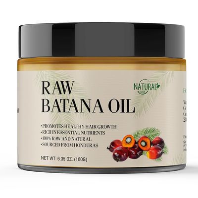 Mystic Nature Batana Oil for Hair Growth - 100 Pure Organic from Honduras, Nourishes Repairs Damaged Hair, Suitable for All Types, 6.35 oz