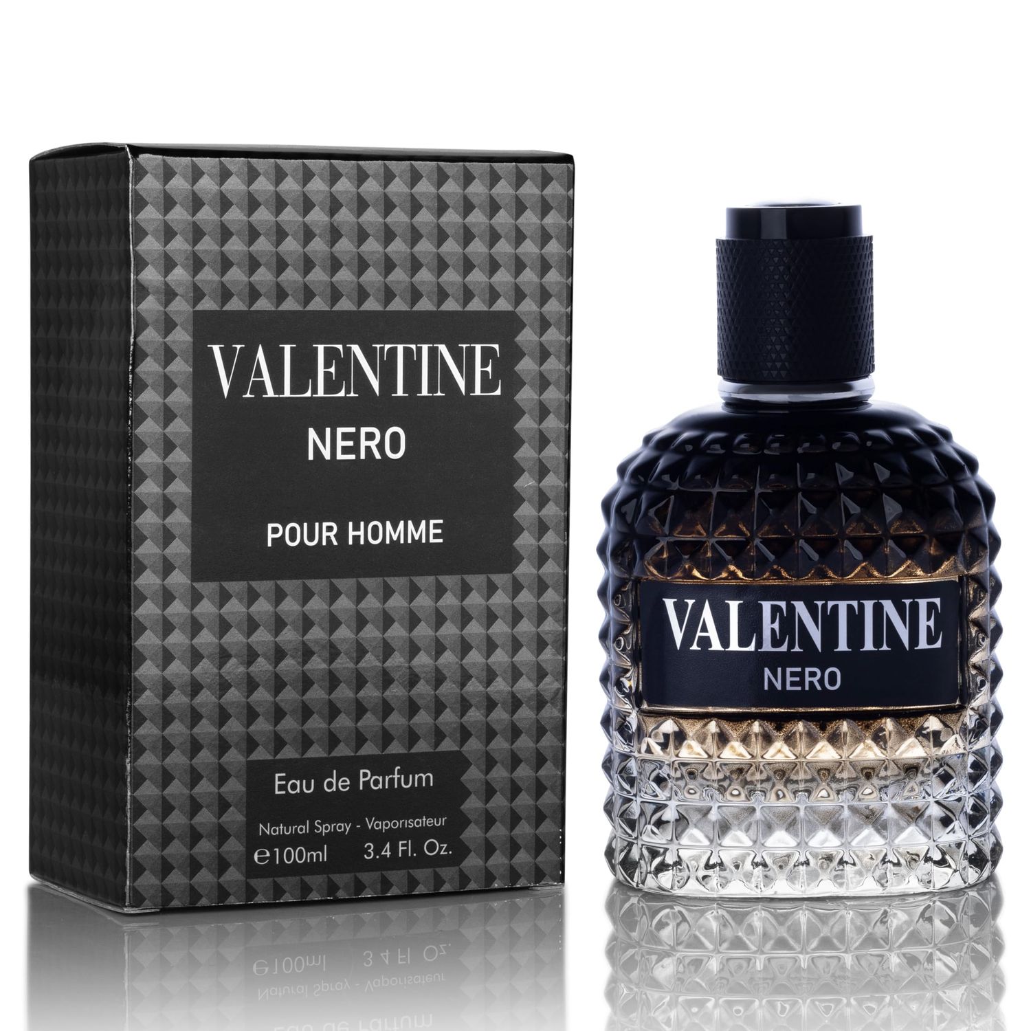 URBAN COLLECTION Valentine Nero for Men - Woody Aromatic Fragrance with Floral and Mineral Notes - Masculine Scent - 100ml