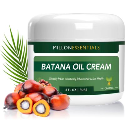 Dr Sebi Premium Organic Batana Oil Cream for Hair Growth Skin Wellness - Nourishing Moisturizing Treatment from Honduras - Promotes Natural Shine for Men Women Against Hair Loss 8oz