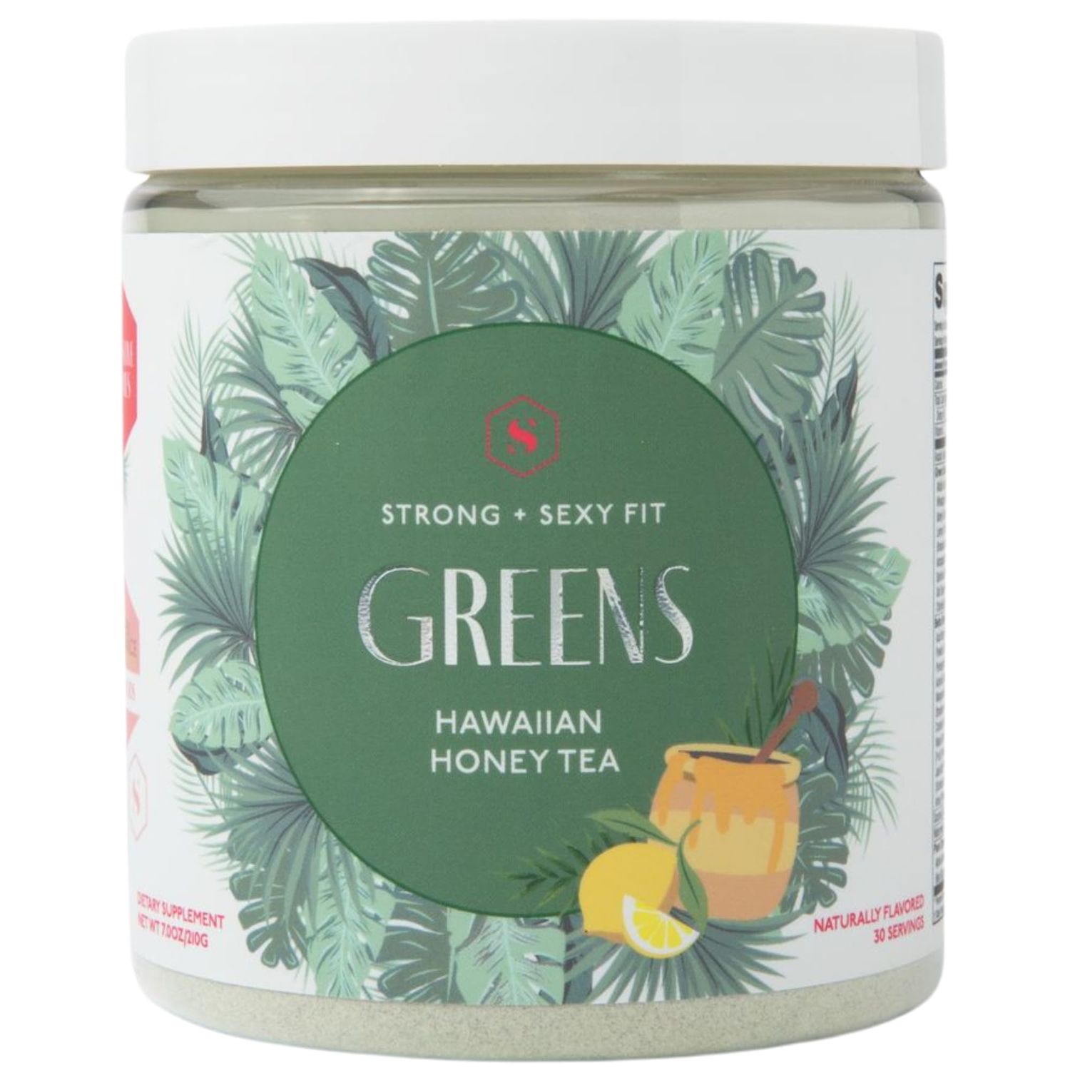 Strong Sexy Fit Greens Powder, Green Juice Mix for Gut Health, Energy Immune Support, Fruit and Veggies Supplement with Wheat Grass, Digestive Enzyme, Vitamin C, Electrolytes, Barley, 30 SVG