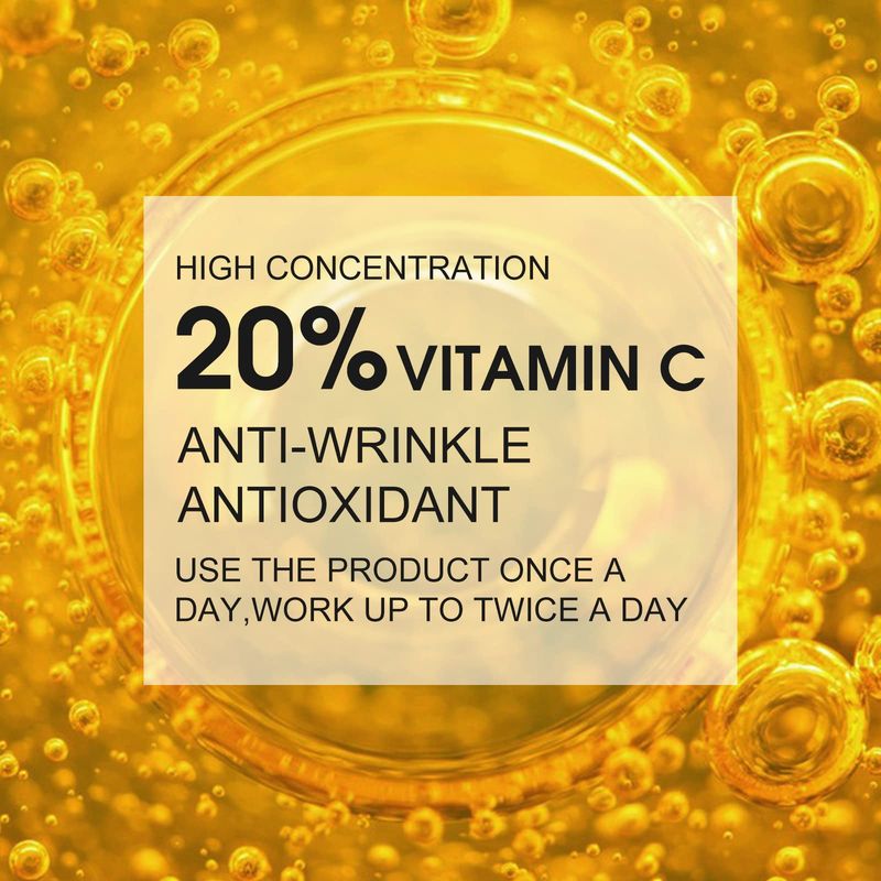 Premium 20 Vitamin C Serum For Face with Hyaluronic Acid, Retinol Amino Acids - Boost Skin Collagen,Hydrate Plump Skin, Anti Aging Wrinkle Facial Serum 60ml