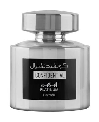 Lattafa Confidential Platinum Eau De Parfum Spray (Unisex) 3.4 oz