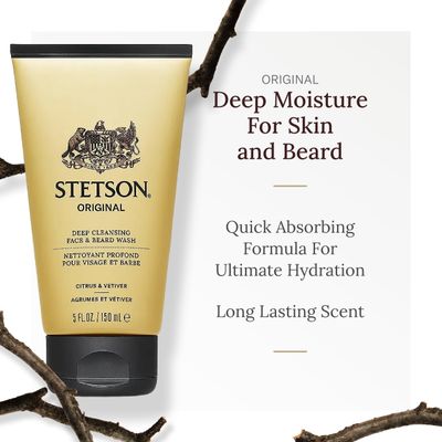 Stetson Personal Care Face Beard Moisturizer by Scent Beauty - Facial Moisturizer for Men - Face Cream for Face Beard - 5 oz - 3 Pack - Original Fragrance