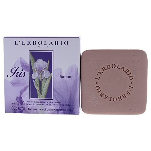 L&#39;Erbolario Iris Bar Soap - Enriched With All Natural Ingredients And Aromatic Fragrances - Cleanses And Moisturizes Skin - Long Lasting And Creates A Rich, Creamy Lather - 3.5 Oz