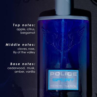 Police Sport For Men - Light Long Lasting Top Men's Cologne Spray - Wild And Original Male Fragrance For Those At The Top - Fruity And Musky Eau De Toilette Giving Joy And Victory - 3.4 Oz