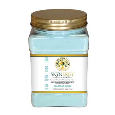 SKYNERGY Sea Moss Algae Jelly Face Mask HydroGlo Jelly Mask for Skin Hydration Radiance and Reduced Pigmentation Vajafacial Jelly Mask 12 Applications (30 Fl Oz)