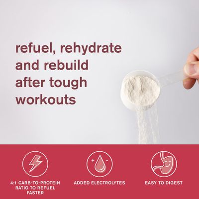 SKRATCH LABS Recovery- Sport Drink Mix Complete Milk Protein with Carbs, Electrolytes, and Probiotics Post Workout Powder Strawberries Cream