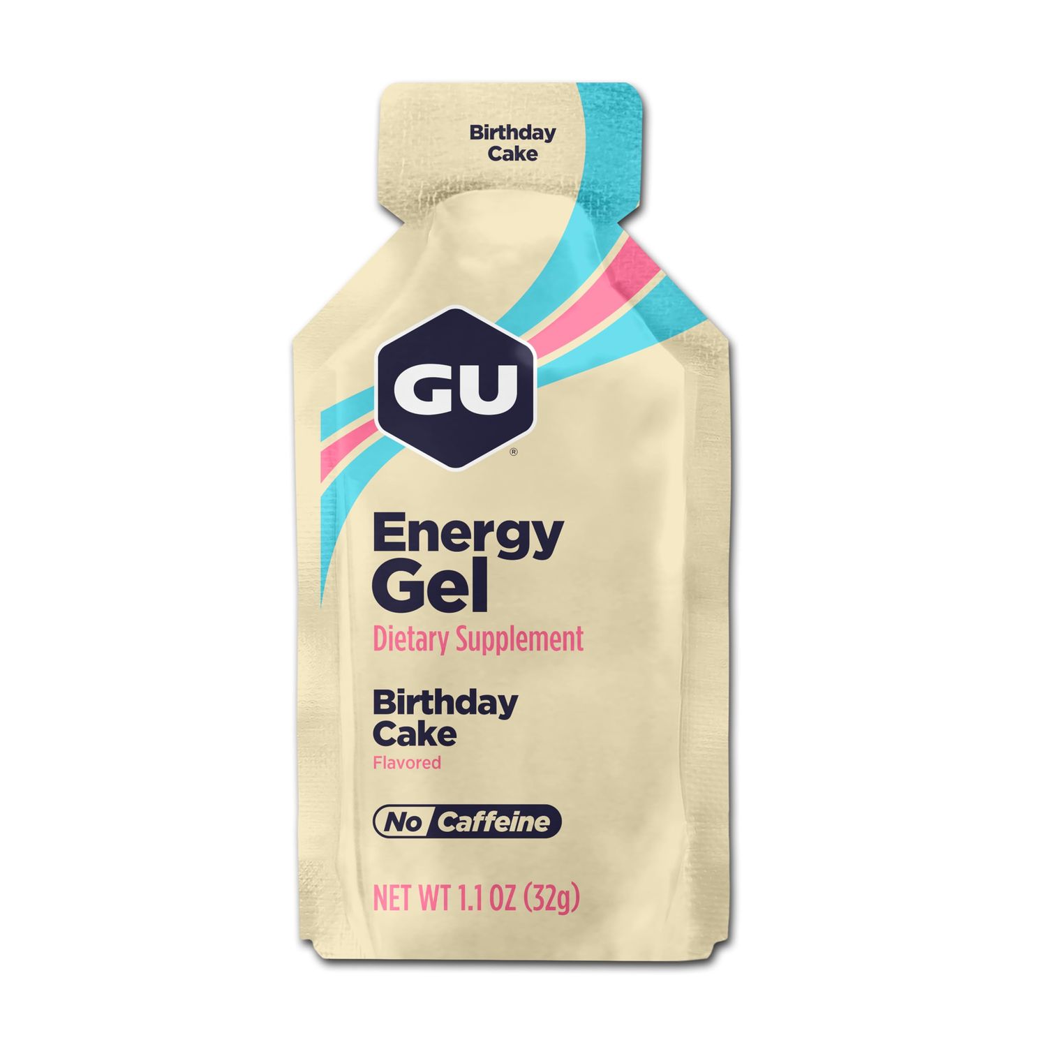 GU Energy Original Sports Nutrition Energy Gel, Vegan, Gluten-Free, Kosher, and Dairy-Free On-the-Go Energy for Any Workout, 8-Count, Birthday Cake