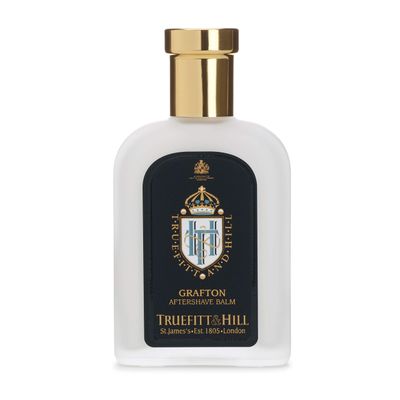 Truefitt Hill Luxury Aftershave Balm - Grafton - Premium Soothing Moisturizer with Aloe Vera Extract - Ideal for Sensitive Skin, Razor Burn Relief, and a Silky Smooth Finish - 3.38 oz.
